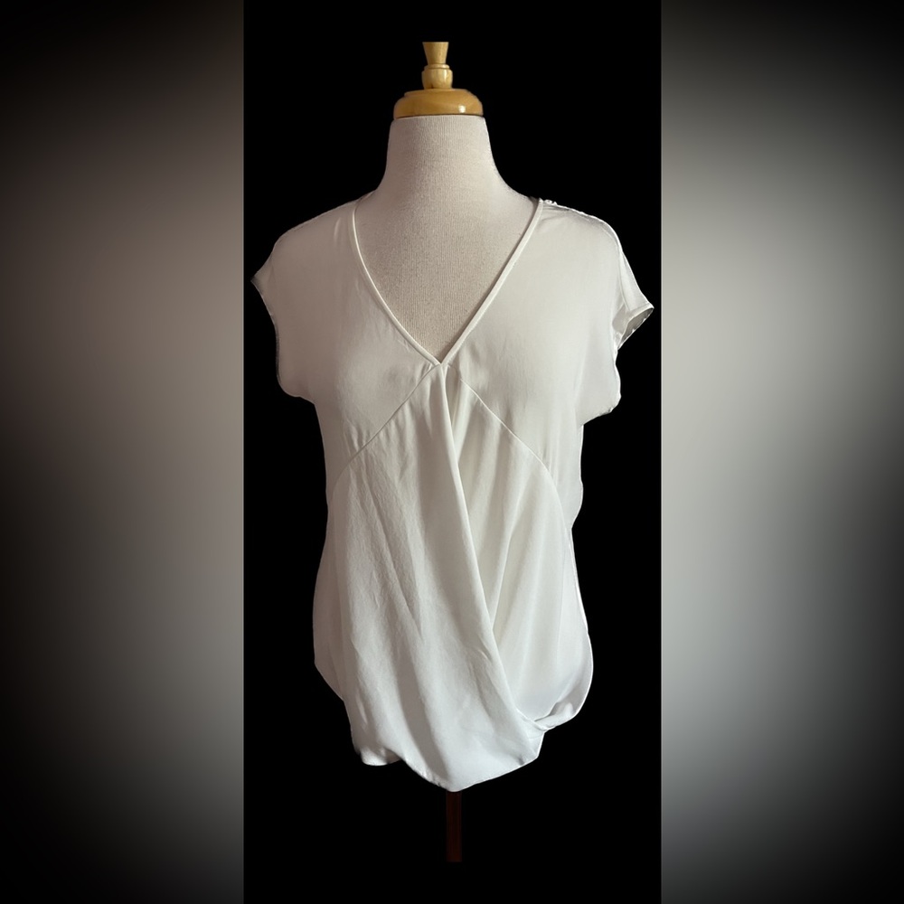 Ro & De Cream V-Neck Blouse